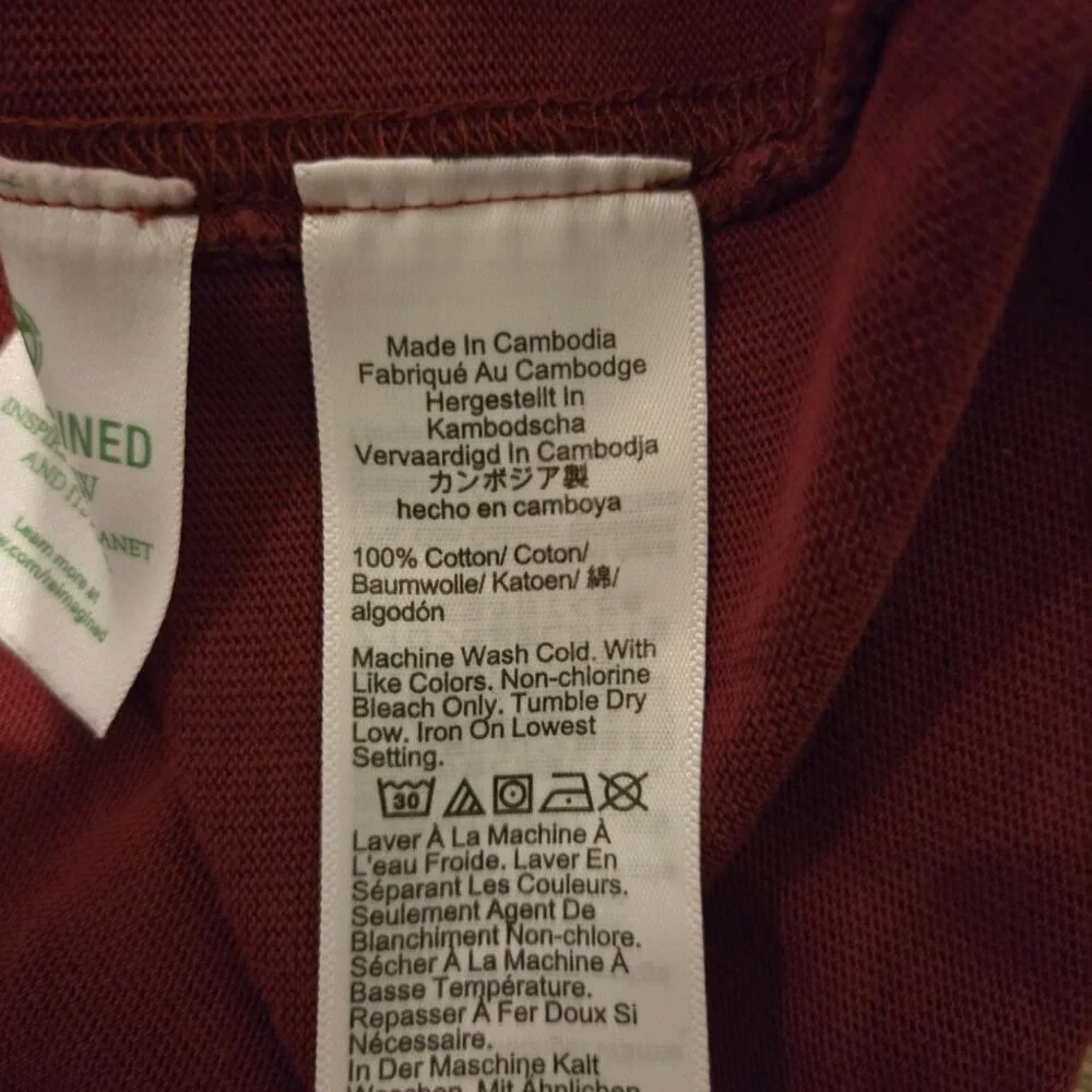 J Crew Half Zip Rugby Shirt Maroon XL